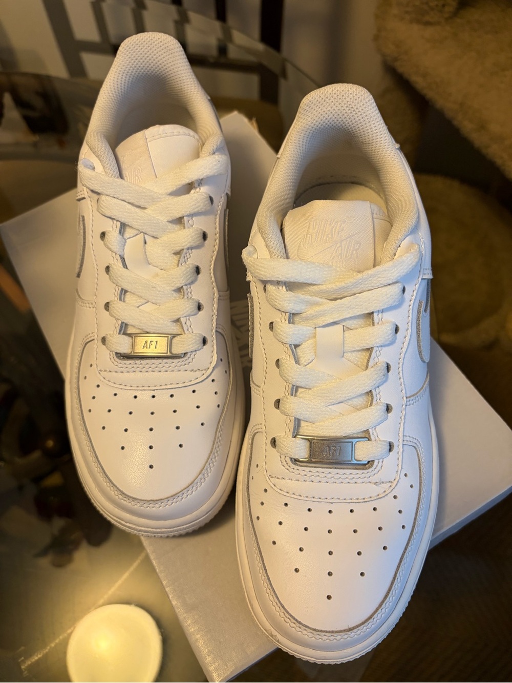 Nike White Air Force One Low-Top Sneakers